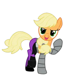 Size: 2100x2100 | Tagged: safe, artist:chanyhuman, derpibooru import, applejack, earth pony, pony, friendship is magic, clothes, cosplay, costume, female, image, jax, mare, mortal kombat, png, simple background, solo, transparent background, ultimate mortal kombat 3, vector, video game