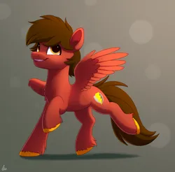 Size: 1962x1932 | Tagged: safe, artist:luminousdazzle, derpibooru import, oc, oc:kyledon, unofficial characters only, pegasus, pony, cutie mark, image, male, pegasus oc, png, raffle prize, simple background, smiling, stallion, unshorn fetlocks, wings