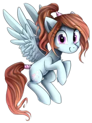 Size: 1420x1900 | Tagged: safe, artist:meotashie, derpibooru import, oc, oc:pastel blades, unofficial characters only, pegasus, pony, female, image, pegasus oc, png, simple background, smiling, solo, transparent background, wings