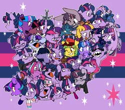 Size: 6320x5532 | Tagged: safe, artist:chub-wub, derpibooru import, mean twilight sparkle, twilight sparkle, twilight sparkle (alicorn), ponified, alicorn, pony, the last problem, adorkable, bilight sparkle, blunt, choker, clothes, crossover, crossover shipping, curved horn, cute, cute little fangs, dork, drugs, duality, dusk shine, ear piercing, earring, equestria girls ponified, fangs, female, glasses, grin, highlight sparkle, hoodie, horn, image, jewelry, jpeg, kinsona, makeup, male, male alicorn, mare, marijuana, mcdonald's, meta, mordecai, mordetwi, multeity, older, older twilight, one eye closed, open mouth, piercing, pride, pride flag, red eyes, regular show, rule 63, scarf, shipping, slit pupils, smiling, smoking, socks, sparkle sparkle sparkle, stallion, straight, striped socks, sunglasses, the princess of evil, trans female, trans male, transgender, transgender pride flag, twiabetes, twitter, wings, wink