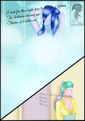 Size: 1240x1754 | Tagged: suggestive, artist:wolfjarl, derpibooru import, princess celestia, princess luna, anthro, human, equestria girls, bathrobe, breasts, busty princess celestia, clothes, crying, humanized, image, jpeg, principal celestia, robe, shower, showering, singing, singing in the shower, steam, tears of joy, tears of pleasure, vice principal luna