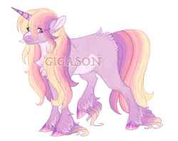 Size: 2900x2300 | Tagged: safe, artist:gigason, derpibooru import, oc, oc:rosewater, pony, unicorn, female, image, mare, obtrusive watermark, offspring, parent:twilight sparkle, parent:zephyr breeze, parents:zephyrlight, png, simple background, solo, transparent background, unshorn fetlocks, watermark