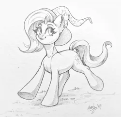 Size: 1742x1690 | Tagged: safe, alternate version, artist:amishy, derpibooru import, trixie, pony, unicorn, image, jpeg, pencil drawing, smiling, solo, traditional art