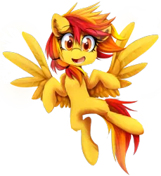 Size: 1600x1750 | Tagged: safe, artist:meotashie, derpibooru import, oc, unofficial characters only, pegasus, pony, female, image, open mouth, pegasus oc, png, simple background, solo, transparent background, wings