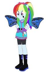 Size: 365x571 | Tagged: safe, artist:selenaede, artist:user15432, derpibooru import, rainbow dash, fairy, human, equestria girls, alternate hairstyle, barely eqg related, base used, belt, blue dress, blue wings, boots, bow, clothes, costume, crossover, cutie mark, cutie mark on clothes, ear piercing, fairy wings, fairyized, gloves, hair bow, halloween, halloween costume, hallowinx, hand on hip, high heel boots, high heels, holiday, image, long hair, piercing, png, ponied up, ponytail, shoes, simple background, sparkly wings, transparent background, wings, winx, winx club, winxified