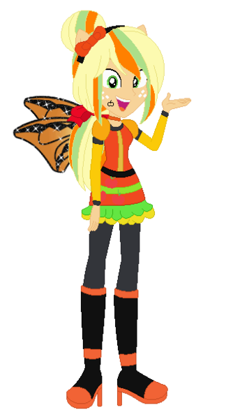 Size: 340x611 | Tagged: safe, artist:selenaede, artist:user15432, derpibooru import, applejack, fairy, human, equestria girls, alternate hairstyle, barely eqg related, base used, boots, bow, clothes, costume, crossover, cutie mark, cutie mark on clothes, fairy wings, fairyized, female, hair bun, halloween, halloween costume, hallowinx, headband, high heel boots, high heels, holiday, image, long hair, open mouth, orange dress, orange wings, png, ponied up, ponytail, shoes, simple background, smiling, sparkly wings, transparent background, wings, winx, winx club, winxified