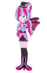 Size: 421x643 | Tagged: safe, artist:selenaede, artist:user15432, derpibooru import, pinkie pie, fairy, human, equestria girls, alternate hairstyle, barely eqg related, base used, belt, boots, clothes, costume, crossover, cutie mark, cutie mark on clothes, fairy wings, fairyized, fingerless gloves, flower, gloves, hair bun, halloween, halloween costume, hallowinx, hat, high heel boots, high heels, holiday, image, long hair, pigtails, pink dress, pink wings, png, ponied up, shoes, simple background, socks, sparkly wings, top hat, transparent background, wings, winx, winx club, winxified