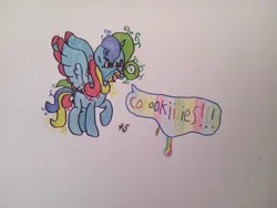 Size: 1600x1200 | Tagged: safe, artist:puzzlshield2, derpibooru import, oc, oc:puzzle shield, alicorn, 28 pranks later, alicorn oc, cookie zombie, drawing, horn, image, jpeg, traditional art, wings
