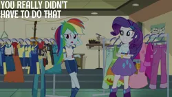 Size: 1920x1080 | Tagged: safe, derpibooru import, edit, edited screencap, editor:quoterific, screencap, rainbow dash, rarity, equestria girls, friendship games, image, png