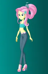 Size: 1280x1965 | Tagged: safe, artist:rexpony, derpibooru import, fluttershy, equestria girls, 2020, alternate hairstyle, belly button, female, image, jpeg, midriff, solo, solo female