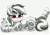 Size: 1199x834 | Tagged: safe, artist:pabbley, derpibooru import, oc, oc:blackjack, unofficial characters only, cyborg, pony, unicorn, fallout equestria, fallout equestria: project horizons, amputee, broken horn, cybernetic legs, fanfic art, female, frown, grayscale, horn, image, jpeg, looking at you, mare, monochrome, neo noir, partial color, prosthetic leg, prosthetic limb, prosthetics, quadruple amputee, sausagejack, simple background, solo, white background