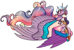 Size: 3378x2297 | Tagged: safe, artist:oneiria-fylakas, derpibooru import, oc, oc:velvet starlight, alicorn, pony, colored wings, female, image, mare, multicolored wings, png, simple background, solo, transparent background, wings