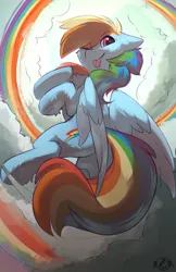 Size: 3300x5100 | Tagged: safe, artist:beardie, derpibooru import, rainbow dash, pegasus, cloud, flying, image, png, rainbow