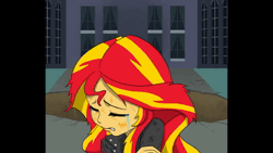 Size: 1280x720 | Tagged: safe, artist:doublewbrothers, artist:wubcakeva, derpibooru import, edit, sunset shimmer, equestria girls, 2015, animated, bad end, bed, bittersweet, bouquet, crying, cute, death, first person view, flower, forgiveness, hospital, hospital bed, image, marriage, marriage proposal, offscreen character, oh god the feels, painting, pov, romantic, shimmerbetes, simulator, sound, voice acting, webm, wedding
