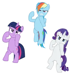 Size: 636x632 | Tagged: safe, artist:benpictures1, artist:flipsideequis, artist:lolke12, derpibooru import, rainbow dash, rarity, twilight sparkle, pegasus, pony, unicorn, dragon quest, angry, bipedal, cute, dashabetes, female, fighting stance, flying, gritted teeth, image, png, raribetes, simple background, teeth, transparent background, trio, trio female, twiabetes, vector