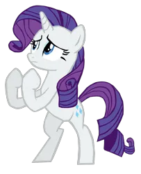 Size: 1280x1578 | Tagged: safe, artist:benpictures1, derpibooru import, part of a set, rarity, pony, unicorn, dragon quest, bipedal, cute, female, fighting stance, image, inkscape, looking up, png, raribetes, simple background, solo, transparent background, vector
