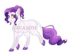Size: 2900x2300 | Tagged: safe, artist:gigason, derpibooru import, oc, oc:saccharine sequin, earth pony, pony, female, image, magical lesbian spawn, mare, obtrusive watermark, offspring, parent:pinkie pie, parent:rarity, parents:raripie, png, simple background, solo, transparent background, watermark