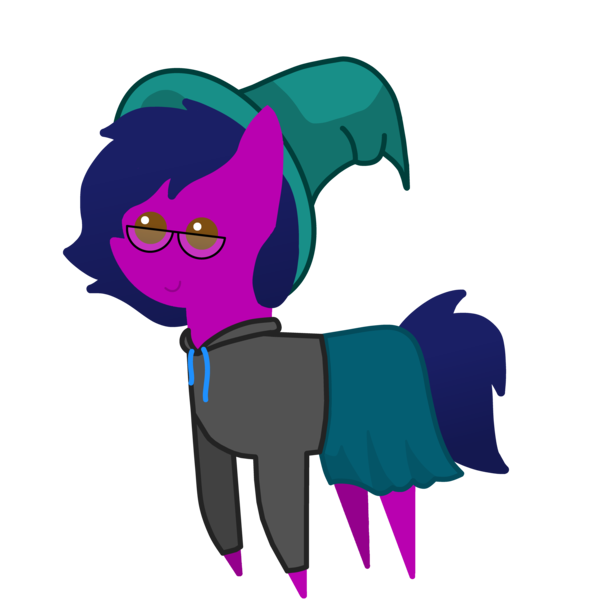 Size: 6000x6000 | Tagged: safe, artist:freestadiumtix, derpibooru import, oc, oc:emilia, unofficial characters only, earth pony, pony, clothes, female, glasses, hat, hoodie, image, mare, png, pointy ponies, simple background, skirt, solo, transparent background
