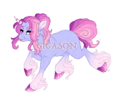 Size: 2900x2300 | Tagged: safe, artist:gigason, derpibooru import, oc, oc:alpenglow, pony, unicorn, female, image, magical lesbian spawn, mare, obtrusive watermark, offspring, parent:rainbow dash, parent:sugar belle, parents:sugardash, png, simple background, solo, transparent background, unshorn fetlocks, watermark