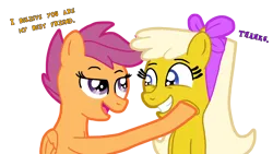 Size: 3840x2160 | Tagged: safe, derpibooru import, apple bloom, scootaloo, sweetie belle, earth pony, pegasus, pony, friendship is magic, cartoon, character, chloe carmichael, crossover, cutie mark crusaders, drawing, fanart, female, filly, foal, friendship, image, png, text, the fairly oddparents