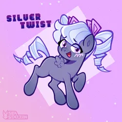 Size: 2000x2000 | Tagged: safe, artist:seasemissary, derpibooru import, oc, oc:silver twist, pegasus, pony, eye clipping through hair, female, filly, foal, high res, image, png, solo