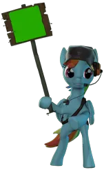 Size: 1302x2160 | Tagged: safe, derpibooru import, rainbow dash, /mlp/ tf2 general, 3d, conscientious objector, green screen, hat, image, on hind legs, png, scout, simple background, source filmmaker, transparent background