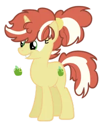 Size: 1280x1464 | Tagged: safe, artist:stack-of-cookies, derpibooru import, oc, oc:penny jack, pony, unicorn, base used, female, horn, image, mare, offspring, parent:flim, parent:lightning dust, png, simple background, solo, transparent background, unicorn oc