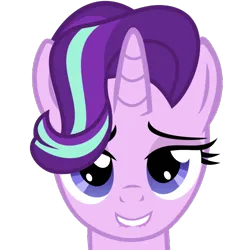 Size: 500x500 | Tagged: safe, artist:the smiling pony, derpibooru import, starlight glimmer, pony, unicorn, .svg available, bedroom eyes, image, lidded eyes, lip bite, looking at you, png, simple background, smiling, smiling at you, solo, transparent background, vector