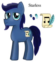 Size: 950x1050 | Tagged: safe, artist:angryprogrockbrony, derpibooru import, oc, oc:starless, unofficial characters only, earth pony, pony, cutie mark, derpibooru exclusive, earth pony oc, image, male, png, reference sheet, self insert, simple background, stallion, stallion oc, text, transparent background