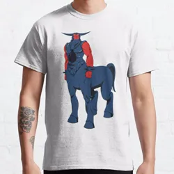 Size: 600x599 | Tagged: safe, derpibooru import, centaur, human, taur, clothes, g1, image, irl, irl human, jpeg, photo, selling, shirt, skull, t-shirt, tattoo, tirek (g1)