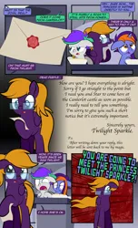 Size: 1920x3168 | Tagged: safe, artist:alexdti, derpibooru import, oc, oc:bright comet, oc:purple creativity, oc:violet moonlight, unofficial characters only, pegasus, pony, unicorn, comic:quest for friendship, female, filly, foal, glasses, image, jpeg