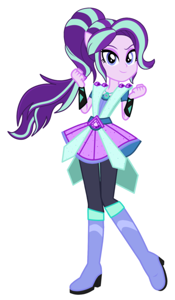 Size: 1024x1756 | Tagged: safe, artist:ajosterio, derpibooru import, starlight glimmer, equestria girls, boots, clothes, crystal guardian, high heel boots, image, png, shoes, solo