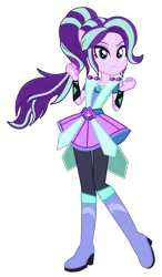 Size: 1024x1756 | Tagged: safe, artist:ajosterio, derpibooru import, starlight glimmer, equestria girls, boots, clothes, crystal guardian, high heel boots, image, png, shoes, solo