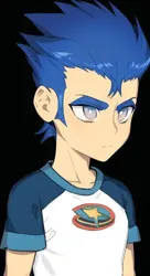 Size: 384x704 | Tagged: safe, derpibooru import, machine learning generated, flash sentry, human, equestria girls, :i, anime, image, male, pinegraph, png, simple background