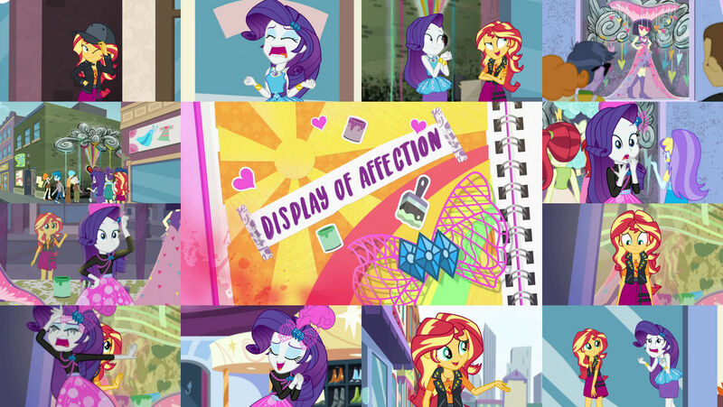 Size: 1280x721 | Tagged: safe, derpibooru import, editor:quoterific, bright idea, curly winds, microchips, rarity, rose heart, some blue guy, sunset shimmer, teddy t. touchdown, thunderbass, human, display of affection, equestria girls, equestria girls series, background human, female, image, jpeg, male