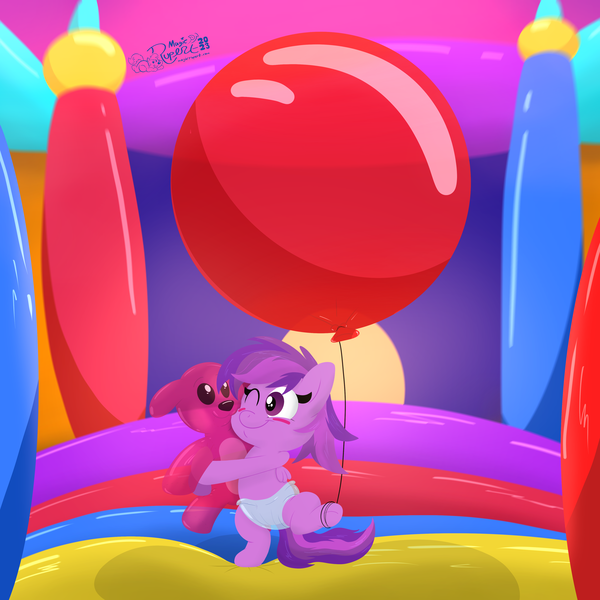 Size: 4000x4000 | Tagged: safe, artist:rupertbluefox, derpibooru import, oc, oc:emilia starsong, pegasus, pony, balloon, belly button, blushing, bouncy castle, clothes, color porn, commission, cute, diaper, female, fetish, filly, foal, image, inflatable diaper, inflatable toy, lineless, looking at something, mare, ocbetes, one eye closed, pegasus oc, plushie, png, see-through, see-through diaper, shading, smiling, solo, squishy, squishy cheeks, standing, standing on one leg, teddy bear, that pony sure does love balloons, transparent, wings