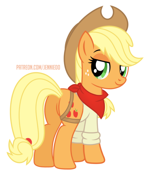 Size: 767x900 | Tagged: safe, alternate version, artist:jennieoo, derpibooru import, applejack, earth pony, pony, applebutt, bedroom eyes, butt, clothes, cowboy hat, freckles, hat, image, png, shirt, show accurate, simple background, solo, transparent background, vector