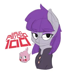 Size: 1190x1308 | Tagged: safe, artist:alexsc112, derpibooru import, maud pie, pinkie pie, earth pony, pony, crossover, dimple, image, mob psycho 100, png, shigeo kageyama