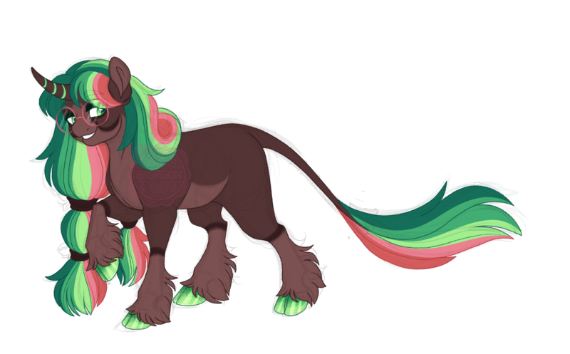Size: 3700x2300 | Tagged: safe, artist:gigason, derpibooru import, oc, oc:wish wraith, pony, unicorn, curved horn, female, glasses, horn, image, mare, obtrusive watermark, png, simple background, solo, transparent background, watermark