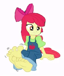 Size: 666x800 | Tagged: safe, artist:maze1000, derpibooru import, apple bloom, barefoot, feet, fetish, foot fetish, image, jpeg, my little pony