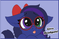 Size: 1280x832 | Tagged: safe, artist:pegamutt, derpibooru import, oc, oc:shadow twinkle, animated, commission, cute, cute little fangs, fangs, gif, image, ych result
