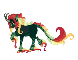Size: 3600x2800 | Tagged: safe, artist:gigason, derpibooru import, oc, oc:heliconia, unofficial characters only, bicorn, unicorn, curved horn, eyebrows, female, high res, horn, image, looking at you, multiple horns, png, raised hoof, simple background, smiling, smiling at you, solo, transparent background, unicorn oc