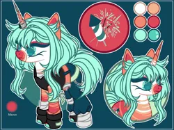 Size: 1280x955 | Tagged: safe, artist:justsadluna, derpibooru import, oc, unofficial characters only, pony, unicorn, bust, clothes, duo, eyelashes, female, horn, horn ring, image, jewelry, jpeg, mare, reference sheet, ring, unicorn oc