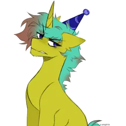 Size: 1000x1000 | Tagged: safe, artist:vampirix, derpibooru import, oc, oc:baneblackraven, unofficial characters only, pony, unicorn, birthday, image, male, png, simple background, solo, stallion, transparent background