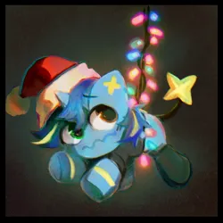 Size: 2000x2000 | Tagged: safe, artist:dearmary, derpibooru import, oc, unofficial characters only, pony, unicorn, commission, image, jpeg, solo, string lights, ych result