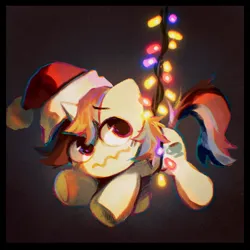 Size: 2000x2000 | Tagged: safe, artist:dearmary, derpibooru import, oc, unofficial characters only, pony, unicorn, commission, image, jpeg, solo, string lights, ych result