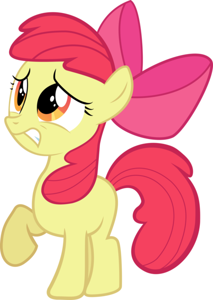 Size: 2397x3382 | Tagged: safe, artist:yellowdash1998v2, derpibooru import, apple bloom, earth pony, pony, female, filly, foal, image, png, simple background, solo, transparent background, vector, worried