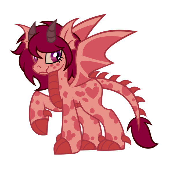 Size: 2045x2045 | Tagged: safe, artist:mxmx fw, derpibooru import, oc, oc:flare blaze, unofficial characters only, dracony, dragon, hybrid, pony, claws, female, horns, image, looking at you, png, ponysona, simple background, solo, transparent background, wings