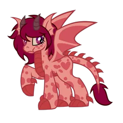 Size: 2045x2045 | Tagged: safe, artist:mxmx fw, derpibooru import, oc, oc:flare blaze, unofficial characters only, dracony, dragon, hybrid, pony, claws, female, horns, image, looking at you, png, ponysona, simple background, solo, transparent background, wings