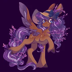 Size: 2078x2079 | Tagged: safe, artist:cupute, derpibooru import, oc, unofficial characters only, pegasus, pony, image, jpeg, purple background, simple background, solo